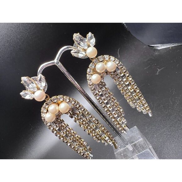 Stella & Dot Crystal Waterfall Earrings - Picture 3 of 11